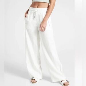 Athleta Cabo Linen Wide Leg Pants